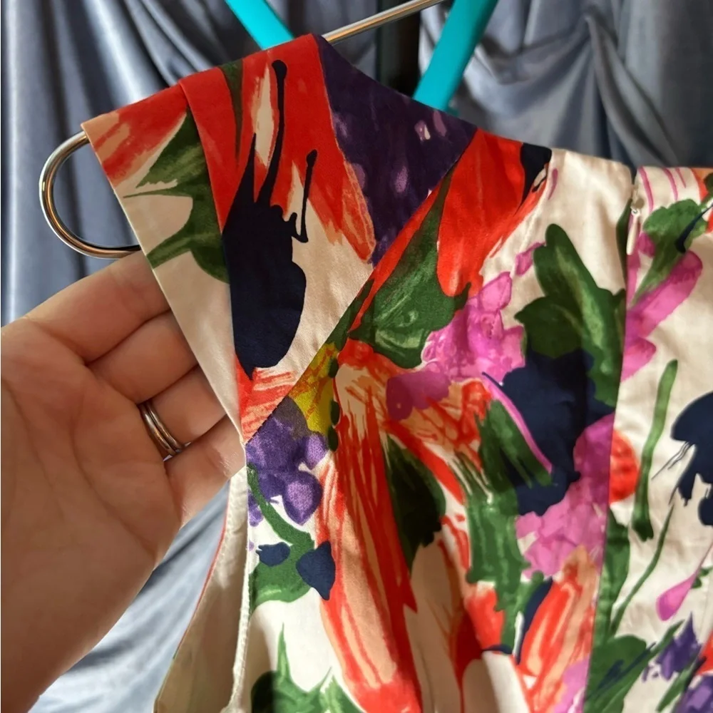 Jcrew floral aline dress size 2 - Picture 6 of 11